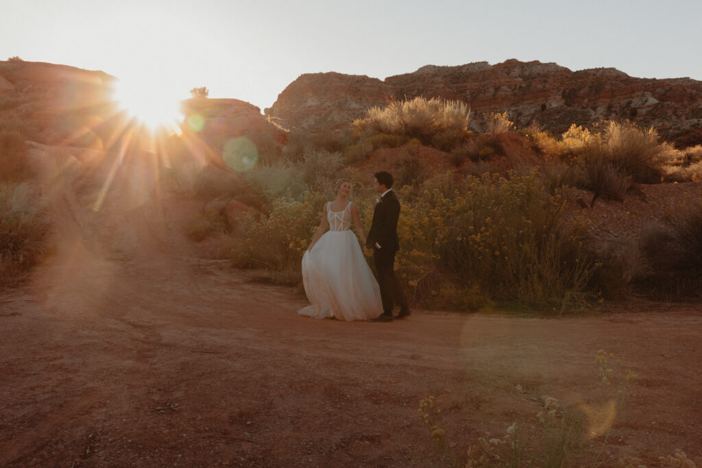 Zion sunrise elopement | Sunrise vs Sunset Elopements